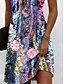 baratos Vestidos Florais-Vestido Mini Feminino Vestido Casual Vestido de Verão Elegante Casual Férias Diário Férias Regular Ajuste Gráfico Floral Boho Paisley Damasco Sem Mangas Decote V Fúcsia Verão Primavera