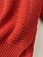 levne Pevné barvy-Dámské Svetr Módní Na běžné nošení Čistá barva Rýhovaný Tričkový Mock Neck Pletený Dlouhý rukáv Běžné topy Plést Venkovní Denní Víkend Černá Světlá růžová Podzim Zima