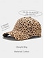 voordelige Dameshoeden-Dames baseballpet met luipaardprint – verstelbare hoed met gebogen rand en gespsluiting, lichtgewicht bescherming tegen de zon voor casual outfits, reizen, hardlopen en buitenactiviteiten