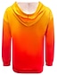 tanie Halloween bluza i hoodie-Damskie Bluza z kapturem i bluzą Graficzny Wzór tie-dye Moda Codzienny Nadruk Długi rękaw Kaptur Zwykłe topy Ulica Na co dzień Ściągana na sznurek Nadruk Niebieski Pomarańczowy Jesień Zima