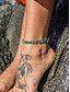 voordelige Damesarmband-Turquoise enkelbandset met kralen voor dames - enkelband in bohemian-stijl met dubbele streng en versieringen van legering en edelstenen, perfect voor strand, poolparty&#039;s en zomermode