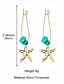 abordables Boucle d&amp;#39;oreille pour femme-Boucles d&#039;oreilles pendantes en or pour femmes, étoiles de mer – bijoux de plage bohème en pierre turquoise pour les vacances d&#039;été, les fêtes sur le thème de l&#039;océan et les tenues de villégiature