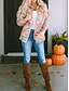 billige casual jakker-Dame Uformell jakke Bekvem Pustende Lomme Knapper Trykt mønster Mote Fritid Geometrisk Feriereise Gate Avslappet Dagligdagstøy Enkeltkneppet Normal Aftæpning Normal Langermet Yttertøy Rosa Rød Blå
