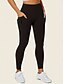 economico Leggings semplici-Per donna Leggings Moda Casual Lunghezza intera Vita Alta Tinta unica Tasca Taglio alto Traspirabilità Morbido Confortevole Alta elasticità Vinaccia blu navy Nero Grigio Autunno Inverno Vestibilit