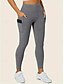economico Leggings semplici-Per donna Leggings Moda Casual Lunghezza intera Vita Alta Tinta unica Tasca Taglio alto Traspirabilità Morbido Confortevole Alta elasticità Vinaccia blu navy Nero Grigio Autunno Inverno Vestibilit