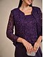 billige Jakker-Dame Blonde topper Blomstret Elegant Fest Stilfull Crew-hals Vanlige topper Aubergine Høst Vinter