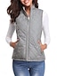 voordelige Donsvesten-Dames Vest Straat Casual Casual / Dagelijks Herfst Winter jas Normale pasvorm Hedendaags Stijlvol Casual Jacks Mouwloos Effen Kleur Met zakken Licht Blauw bordeaux Zee blauw