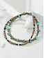 voordelige Damesarmband-Turquoise enkelbandset met kralen voor dames - enkelband in bohemian-stijl met dubbele streng en versieringen van legering en edelstenen, perfect voor strand, poolparty&#039;s en zomermode