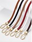 abordables Ceinture pour femme-Ceinture fine en cuir synthétique pour femme – Ceinture ajustable avec anneau et boucle à boule dorée, style minimaliste pour robes, blazers et manteaux, parfaite pour le travail, les rendez-vous galants et les tenues de fête