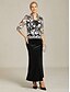 preiswerte Blusenanzüge für Damen-Damen Elegante Oberteile Spitzentops Blumen Elegant Vintage Hoher Ausschnitt Schwarz Sommer Frühling Herbst
