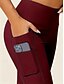 economico Leggings semplici-Per donna Leggings Moda Casual Lunghezza intera Vita Alta Tinta unica Tasca Taglio alto Traspirabilità Morbido Confortevole Alta elasticità Vinaccia blu navy Nero Grigio Autunno Inverno Vestibilit