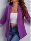 economico Blazer e Completi-Per donna Blazer Confortevole Traspirante Tasca Casual Semplice Ufficio Streetwear Casuale Abbigliamento quotidiano Monopetto Regolare Collo ripiegato Vestibilità regolare Manica Lunga Capispalla