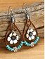 voordelige Damesoorbellen-Boho bloemenoorbellen voor dames – turquoise kralenoorbellen in westerse stijl voor zomerfestivals, feesten en alledaagse outfits