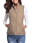voordelige Donsvesten-Dames Vest Straat Casual Casual / Dagelijks Herfst Winter jas Normale pasvorm Hedendaags Stijlvol Casual Jacks Mouwloos Effen Kleur Met zakken Licht Blauw bordeaux Zee blauw