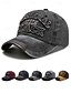 abordables Chapeaux pour hommes-Casquette de baseball brodée vintage pour homme – chapeau ajustable en coton vieilli pour les sports de plein air, les voyages et les tenues décontractées