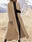 voordelige Winterjassen-Dames Jas Comfortabel Zak Modieus Modern Effen Uitgaan Weekend Open voorzijde Lang Strijkijzer Normale pasvorm Lange mouw bovenkleding Zwart Koningsblauw Paars Herfst Winter