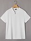 preiswerte Lässiges Henley-T-Shirt-Herren Henley Hemd T-Shirt Kurze Ärmel Einfach Mode Designer Basic V Ausschnitt Urlaub Straße Ausgehen Sommer Marineblau Henley T-Shirt