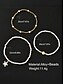 voordelige Damesarmband-3-delige enkelbandset voor dames – gouden legering en witte kralen met zeesterren- en schelpbedels, bohemian strandsieraden voor zomervakanties en casual outfits