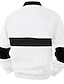 abordables Men&#039;s Rugby Polo-Hombre Tiras horizontales Polo de rugby Polo de punto trenzado Manga Larga Camisas de polo Camisas con cuello Casual Exterior Ropa Deportiva Ropa Cotidiana Impresión 3D Botones Primavera Otoño Negro