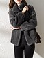 abordables Vestes Sherpa-Femmes Manteau d'Hiver Veste Sherpa Veste Décontractée Chaud Confortable Avec Poches Moderne Occasionnel Uni Vacances Rue Tenue quotidienne Sortir Fermeture éclair Régulier Col montant Coupe régulière