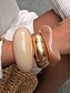 abordables Pulsera de mujer-Brazaletes gruesos de resina y metal para mujer: pulseras llamativas para mujer, estilo minimalista retro, ideales para fiestas, uso diario y atuendos casuales.