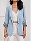 economico Blazer e Completi-Per donna Blazer Confortevole Traspirante Tasca Casual Semplice Ufficio Streetwear Casuale Abbigliamento quotidiano Monopetto Regolare Collo ripiegato Vestibilità regolare Manica Lunga Capispalla