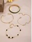voordelige Damesarmband-Set van 4 elegante armbanden van legering met verstelbare ketting voor dames in goudkleurige, groene kristalkleur – modieuze accessoires voor feesten, bruiloften en speciale gelegenheden