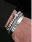 economico Gioielli da uomo-set di bracciali da uomo in acciaio inossidabile dorato: bracciale a 3 pezzi con corona di perline, polsino intrecciato e bracciale con numeri romani per abiti alla moda, feste e occasioni speciali