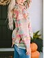 billige casual jakker-Dame Uformell jakke Bekvem Pustende Lomme Knapper Trykt mønster Mote Fritid Geometrisk Feriereise Gate Avslappet Dagligdagstøy Enkeltkneppet Normal Aftæpning Normal Langermet Yttertøy Rosa Rød Blå