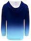 tanie Halloween bluza i hoodie-Damskie Bluza z kapturem i bluzą Graficzny Wzór tie-dye Moda Codzienny Nadruk Długi rękaw Kaptur Zwykłe topy Ulica Na co dzień Ściągana na sznurek Nadruk Niebieski Pomarańczowy Jesień Zima