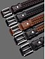 cheap Men&#039;s Belts-Men&#039;s Genuine Leather Braided Belt – Classic Woven Design with Polished Buckle, Durable and Adjustable Waist Accessory for Casual, Business and Golf Outfits