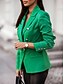 economico Blazer e Completi-Per donna Blazer Confortevole Traspirante Tasca Casual Semplice Formale Ufficio Streetwear Casuale Doppiopetto Regolare Collo ripiegato Vestibilità regolare Manica Lunga Capispalla Nero Blu Fucsia