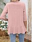 cheap Coats &amp; Trench Coats-Women&#039;s Casual Jacket Comfortable Breathable Ruffle Cut Out Casual Plain Vacation Street Daily Wear Going out Open Front Regular Collarless Regular Fit 3/4 Length Sleeve Outerwear Black White Pink