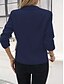 cheap Blazers &amp; Suits-Women&#039;s Blazer Comfortable Breathable Pocket Buttons Casual Plain Office Street Casual Daily Wear Single Breasted Regular Turndown Regular Fit Long Sleeve Outerwear Black White Navy Blue Summer Spring