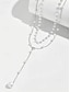 abordables Collar de mujer-Collar con colgante de perlas en capas para mujer: elegante cadena de aleación en tono dorado con detalles de perlas de imitación para eventos formales, bodas y fiestas nocturnas.
