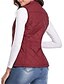 voordelige Donsvesten-Dames Vest Straat Casual Casual / Dagelijks Herfst Winter jas Normale pasvorm Hedendaags Stijlvol Casual Jacks Mouwloos Effen Kleur Met zakken Licht Blauw bordeaux Zee blauw