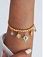 abordables Collier pour femme-Ensemble collier et bracelet en alliage d'or pour femme avec breloques turquoise en forme de soleil et d'arbre – bijoux bohème chic pour les fêtes, les vacances et les tenues décontractées