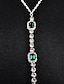 abordables Collar de mujer-Cadena corporal de plata con esmeralda y cristal para mujer: elegante joya de escote pronunciado para bodas, fiestas nocturnas, vacaciones en la playa y ocasiones especiales.