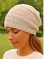 preiswerte Hüte für Damen-Damen-Slouchy-Beanie aus Spitzenstrick – leichte, atmungsaktive Polyester-Totenkopfmütze für Frühling, Herbst, Spaziergänge im Freien und die tägliche Freizeitkleidung