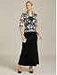 preiswerte Blusenanzüge für Damen-Damen Elegante Oberteile Spitzentops Blumen Elegant Vintage Hoher Ausschnitt Schwarz Sommer Frühling Herbst