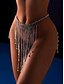 voordelige Dames riem-Buikketting met strass-steentjes voor dames - sexy taillesieraden met kristallen voor dansers, strandfeesten en festivaloutfits