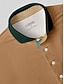 preiswerte Oberteile-Herren Golf-Poloshirt Kaki Kurzarm Oberteil Golfkleidung, Kleidung, Outfits, Kleidung