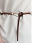 abordables Ceinture pour femme-Ceinture fine en cuir synthétique pour femme – Ceinture ajustable avec anneau et boucle à boule dorée, style minimaliste pour robes, blazers et manteaux, parfaite pour le travail, les rendez-vous galants et les tenues de fête