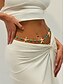 abordables Ceinture pour femme-Ceinture chaîne de taille en perles turquoises pour femme, motif étoile de mer - Bijou de corps bohème en alliage pour la plage, idéal pour les tenues d'été et les looks de vacances