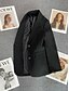 billige Blazere og dresser-Dame Blazer Bekvem Pustende Lomme Fritid عادي Kontor Gate Avslappet Dagligdagstøy Enkeltkneppet Normal Aftæpning Normal Langermet Yttertøy Svart Rosa Kakifarget Sommer Vår