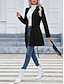 voordelige Winterjassen-Dames Vrijetijdsjas Houd Warm Comfortabel Veters Vetoketju Zak Casual Effen Vakantie Straat Casual Alledaagse kleding Rits Lang Opstaand Slank Lange mouw bovenkleding Zwart Blozend Roze Groen Lente