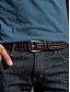 cheap Men&#039;s Belts-Men&#039;s Genuine Leather Braided Belt – Classic Woven Design with Polished Buckle, Durable and Adjustable Waist Accessory for Casual, Business and Golf Outfits