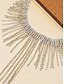 preiswerte Halskette für Damen-Damen-Chokerhalskette mit goldenen Strass-Fransen – luxuriöser Statement-Schmuck für Hochzeiten, Events auf dem roten Teppich und glamouröse Abende