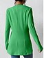 abordables Blazers y Trajes-Mujer chaqueta Cómodo Transpirable Botones Estilo de Oficina Casual Plano Oficina Calle Casual Ropa Cotidiana Botonadura Simple Regular Escote en Pico Ajuste regular Manga Larga Ropa de calle Negro