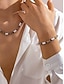 baratos Jóias Masculinas-Conjunto de colar e pulseira de contas estilo boêmio masculino - joias de contas de madeira brancas, pretas e marrons para praia, uso casual e festas de verão